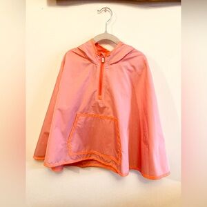Old Navy Kids Pink Rain Poncho Waterproof with Big Hood Size 5T